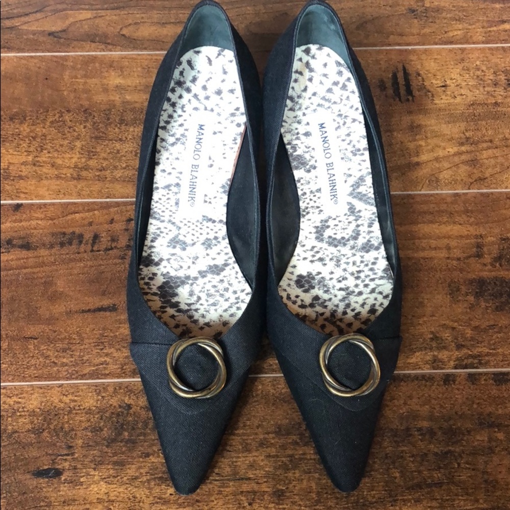 Manolo Blahnik Peep Classic Heel